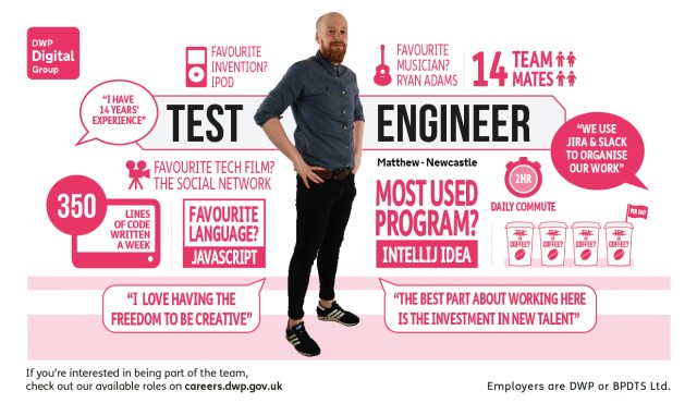DWP Recruitment Infographic "Matthew"